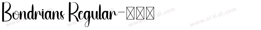 Bondrians Regular字体转换